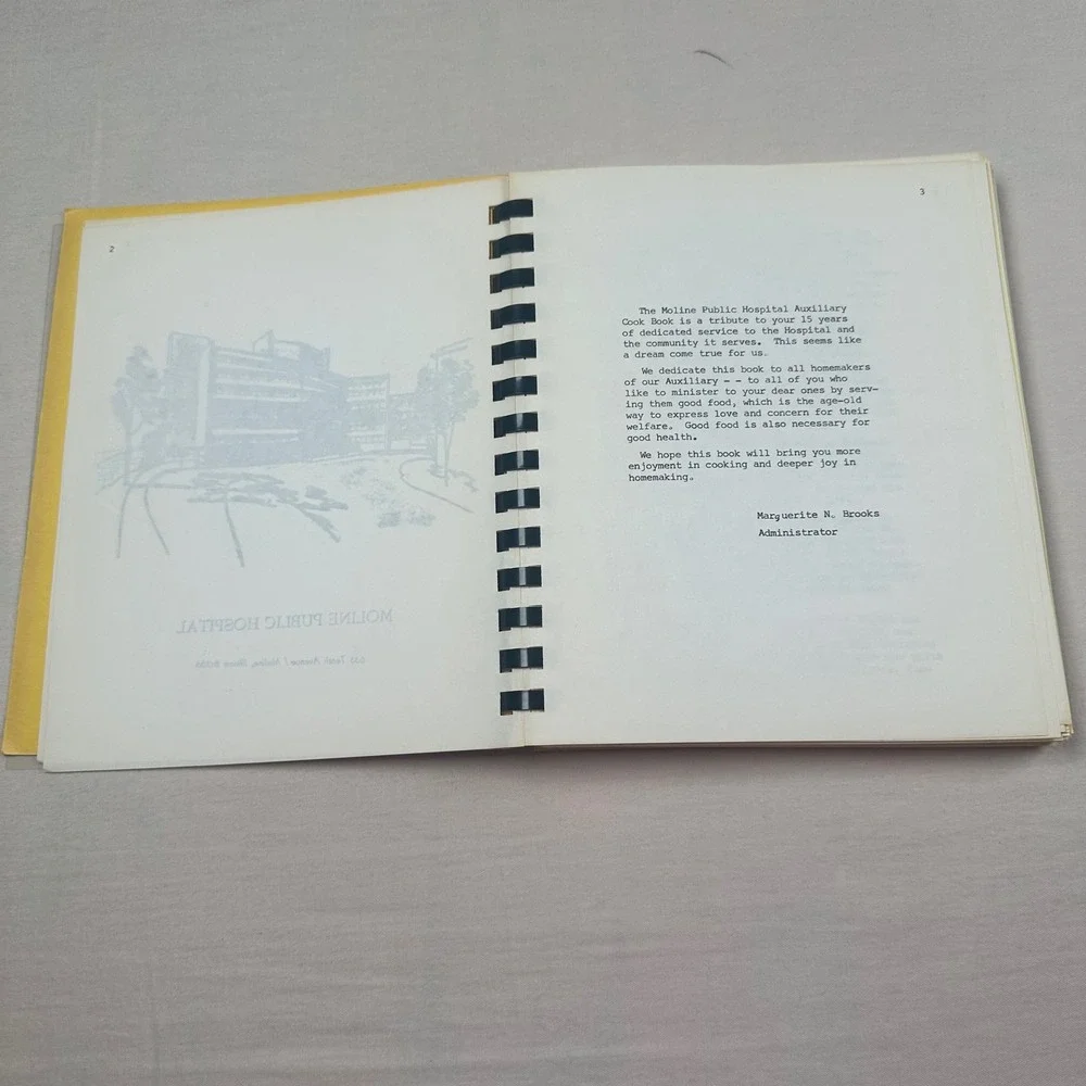 Vintage 1974 The Happy Cooker Moline Public Hospital Auxiliary Cookbook Illinois